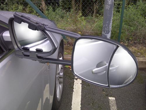 Maypole Towing Extension Mirror - Deluxe Dual Glass MP8326 - Maypole8326fitted.jpg