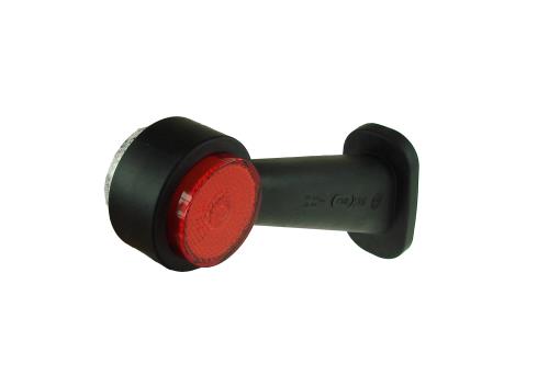 WAS 10-30V LED Left Hand Red/White 45° Outline Marker Lamp MP8706L - Maypole8706BL_2.jpg