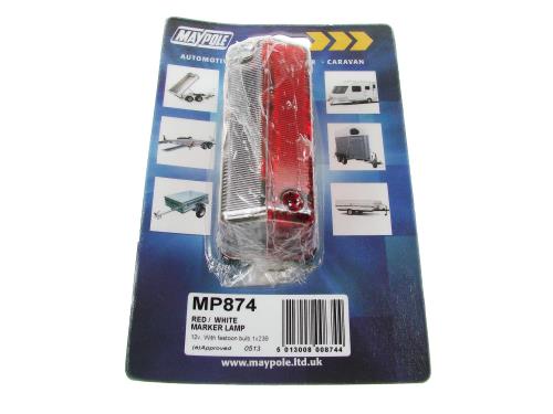 Maypole Radex Outline Red/White Bulb Side Marker Lamp Light MP874 - Maypole874DP.jpg