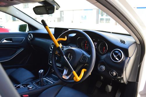 Maypole Double Hook Universal Steering Wheel Lock (upto 39cm) MP9041 - Maypole9041inuse.JPG