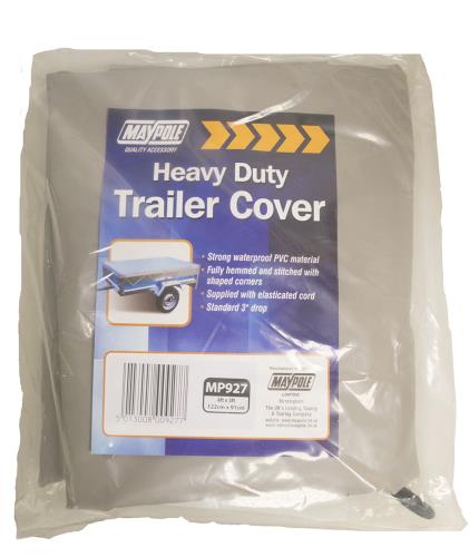 Maypole 4 x 3Ft Heavy Duty Grey PVC Trailer Cover Elasticated Cord MP927 - Maypole927.jpg