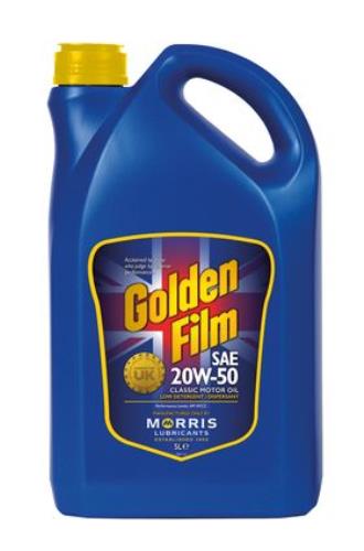 Morris Lubricants GOLDEN FILM 20W-50 Classic Motor Oil 5 Litres GFM005-MOR - Morris_Golden_Film_SAE_20W-50_5L.jpg