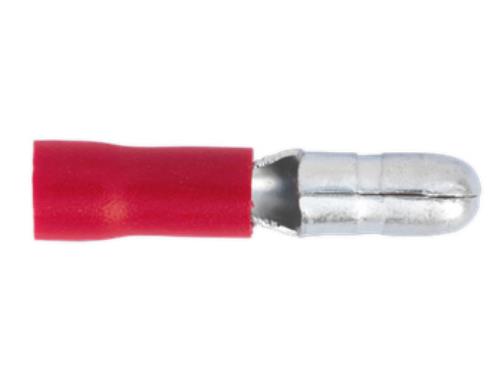Sealey Bullet Terminal Ø4mm Male Red Pack of 100 RT11 - RT11Image1.jpg