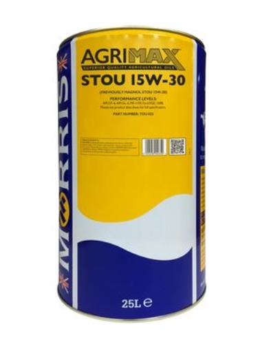 Morris Lubricants Agrimax STOU 15W-30 Universal Farm Oil 25 Litres TOU025-MOR - TOU025Morris_Agrimax_STOU_15W-30_-_25L.jpg