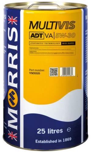 Morris Lubricants Multivis ADT VA 5W-30 MID-SAPS 25 Litres VMX025-MOR - VMX025Multivis_ADT_VA_5W-30_-_25L.jpg