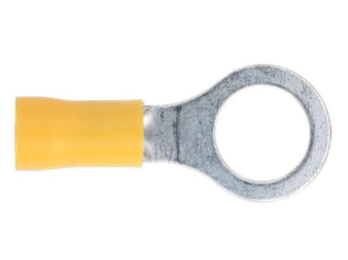 Sealey Easy-Entry Ring Terminal Ø10.5mm (3/8") Yellow Pack of 100 YT16 - YT16Image1.jpg