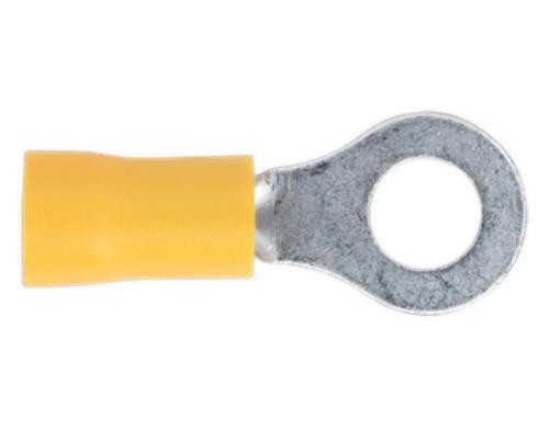 Sealey Easy-Entry Ring Terminal Ø6.4mm (1/4") Yellow Pack of 100 YT19 - YT19Image1.jpg