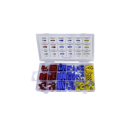 Jefferson 200pc Blue, Red And Yellow Crimp Terminal Assortment JEFABXCRT200-JEFF - jefabxcrt200.jpg