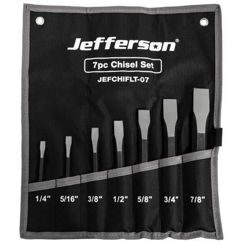 Jefferson 7 Piece Flat Chisel Set (Roll-up Storage Pouch) JEFCHIFLT-07-JEFF - jefchiflt-07.jpg