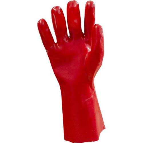 Jefferson Red PVC Gauntlet X Large Safety Work Gloves JEFGLPVCG-XL-JEFF - jefglpvcg-xl__2_1.jpg