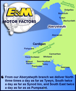 E and M Motor Factors Aberystwyth SY23 3JQ