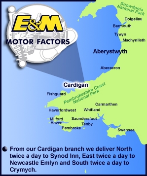 E and M Motor Factors Cardigan SA43 3AG