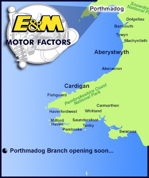 E and M Motor Factors Porthmadog LL48 6LE